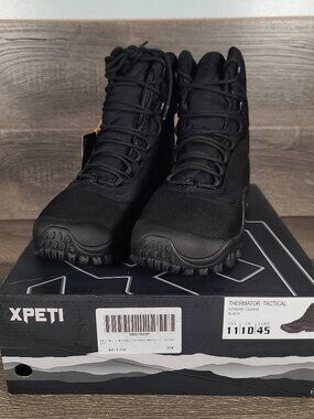XPETI Men’s Mid-Ankle Thermator Waterproof Tactical Boot Size 11 Black